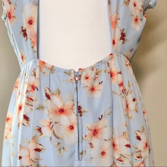 NWT Gorgeous Evening Light Blue Maxi Boho Dress - Picture 6 of 9